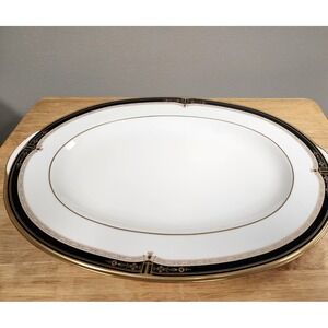 Noritake Gold and Sable  Bone China  #9758 14 3/4" Oval Platter   NEW